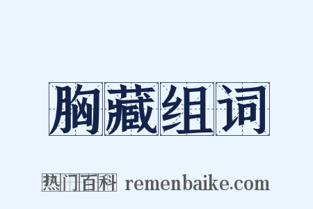 胸藏组词是什么意思的图片